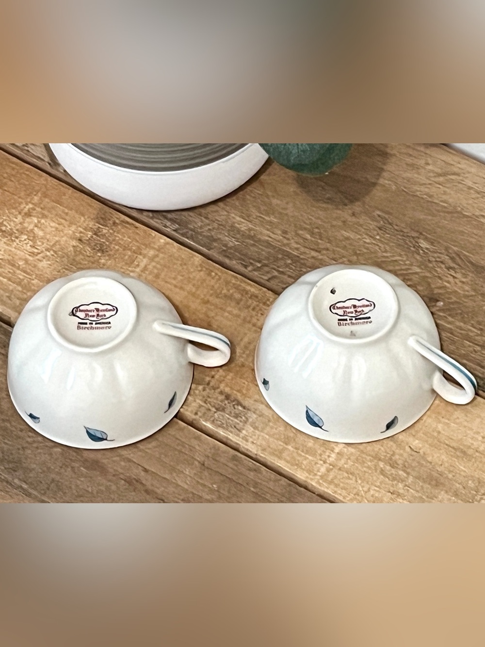 Vintage Theodore Haviland New York "Birchmere" Teacups - Set of 2 - Picture 4 of 5